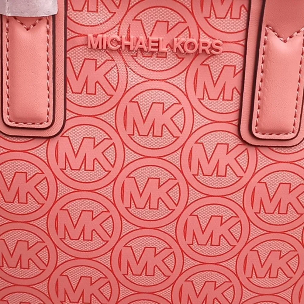 Michael Kors Jodie Small Logo Jacquard Tote Bag With Emblem Charm